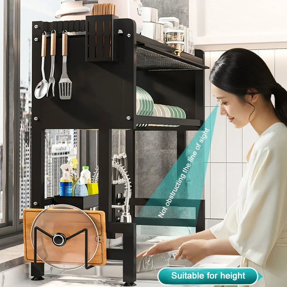 Egouttoir Vaisselle Premium sur Evier 3 Niveaux