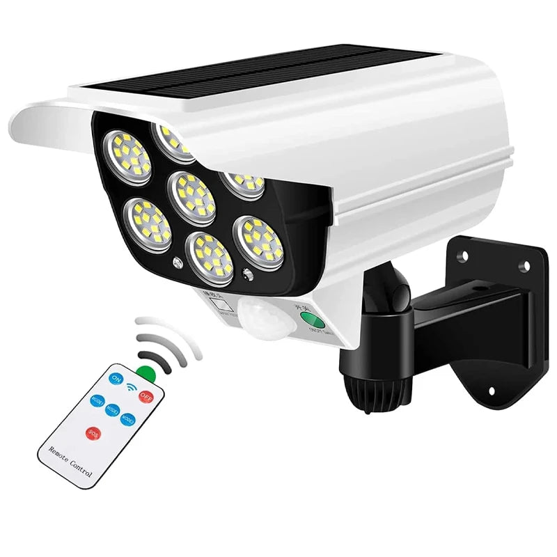Projecteur Solaire LED Dissuasif Effet Caméra de Sécurité